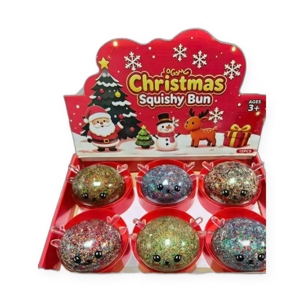 Christmas Glitter Reindeer Bun Squishy
